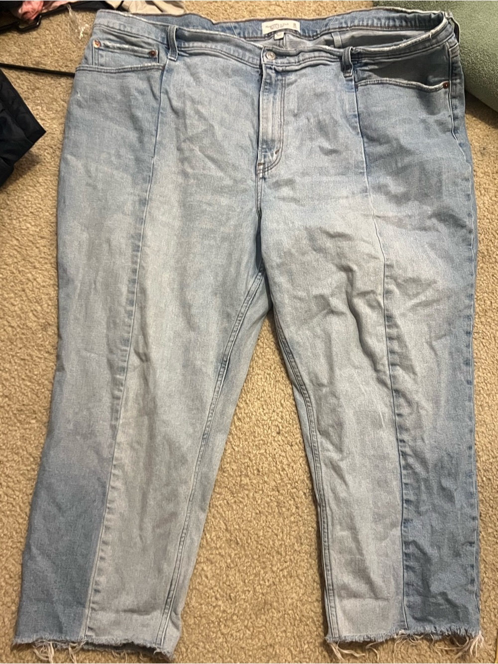 Abercrombie & Fitch curve love Light Blue Straight Jeans